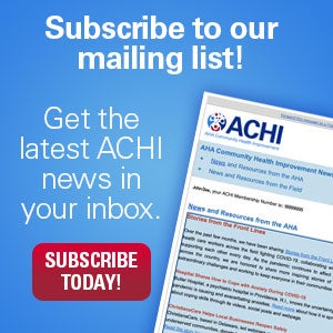 ACHI newsletter subsription promo