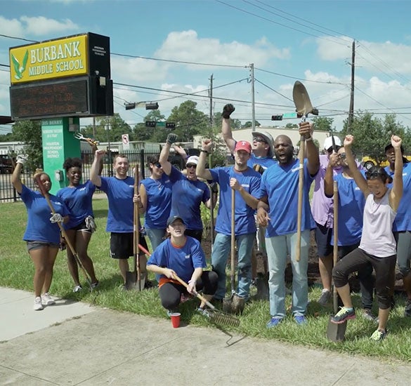 people partnering in the community to improve health outcomes