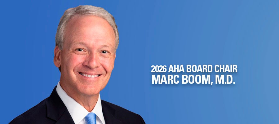 Marc Boom, M.D. 2026 AHA Board Chair Chair File