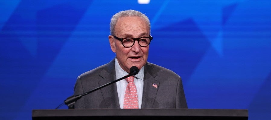 Senator Chuck Schumer speaking at the 2026 AHA Annual Membership Meeting.